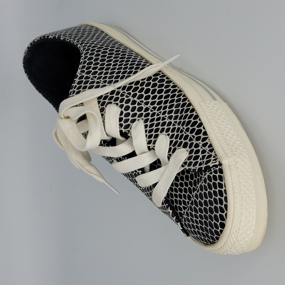 Converse All Star Leather Gemma Selene Snake Print OX Black Sneakers 8
